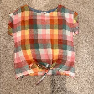 L.L. Bean Multicolor Plaid Blouse